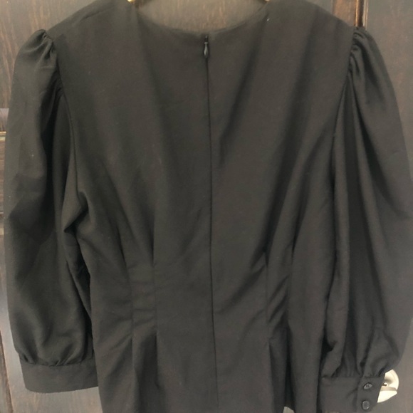 Black peplum blouse. Size 6 (UK 10) - Picture 4 of 5
